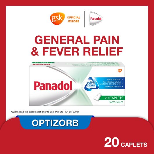 Panadol with Optizorb, Pain relief, Fever, Headache, 20 caplets