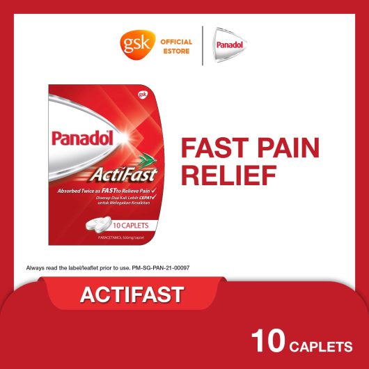 Panadol Actifast for Fast Pain Relief, 500mg,10 caplets