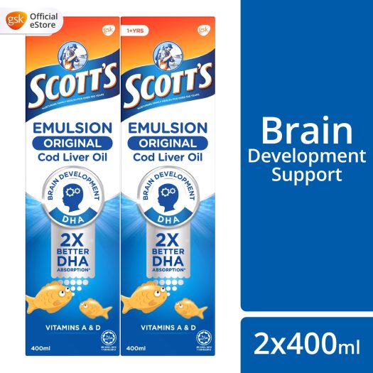 Scott's Emulsion Original Cod Liver Oil (2x400ml)