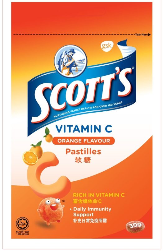 Scott's Vitamin C Orange Flavour Pastilles 30g